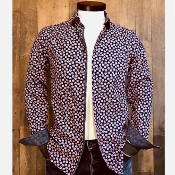 Ted Baker Rose Long Sleeve Button Down Shirt size 3 - Picture 2 of 4